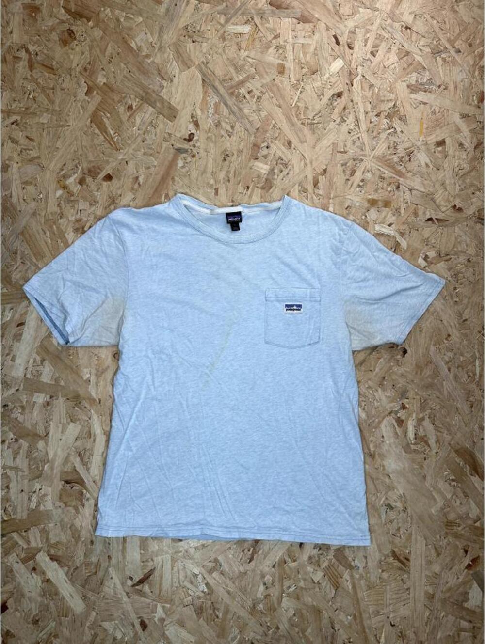 Patagonia Organic Cotton Pocket T-Shirt Mens Small Blue Short Sleeve Tee
